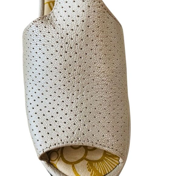 Fly London Womens Yall Platform Wedge Sandals Borg Silver Black Open Toe Sz EU37 - Picture 6 of 13